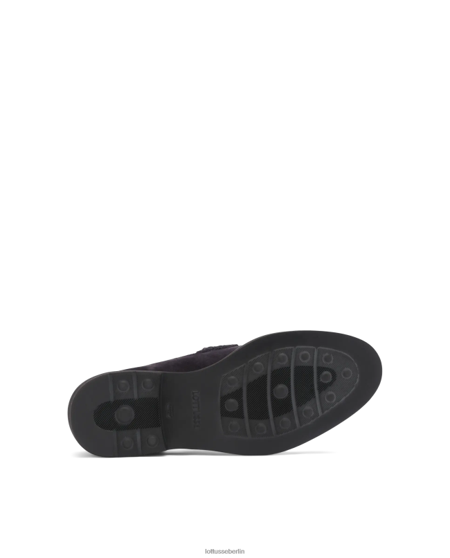 Lottusse Männer Baltimore-Loafer aus Kalbswildleder 22LP0164 Marine Schuhwerk