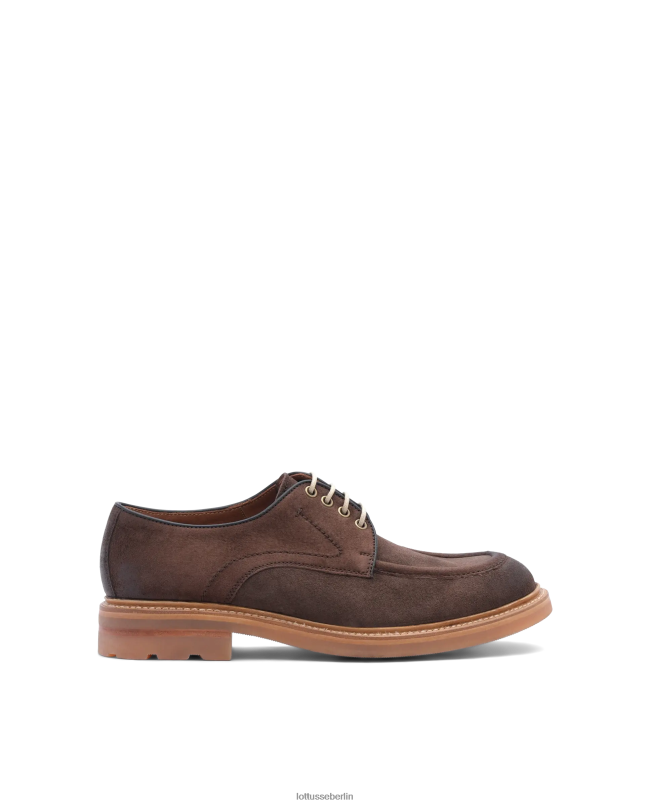 Lottusse Männer Bonaire Deer Wildleder-Derby-Loafer 22LP043 Mokka Schuhwerk