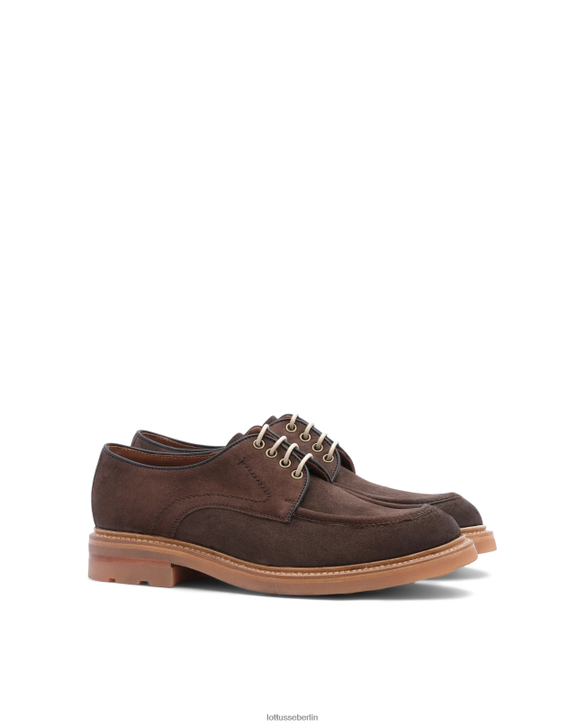 Lottusse Männer Bonaire Deer Wildleder-Derby-Loafer 22LP043 Mokka Schuhwerk