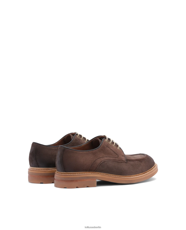 Lottusse Männer Bonaire Deer Wildleder-Derby-Loafer 22LP043 Mokka Schuhwerk