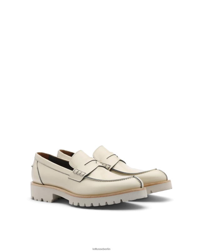 Lottusse Männer Covent-Loafer aus hellem Kalbsleder 22LP092 Beige Schuhwerk