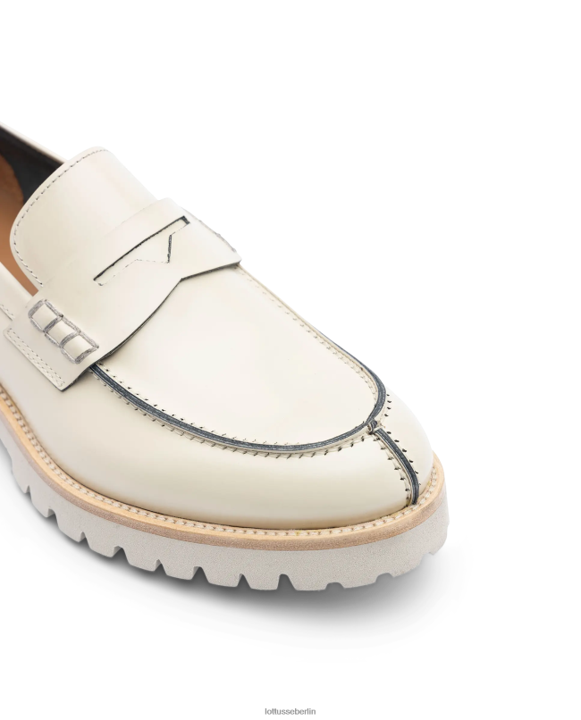 Lottusse Männer Covent-Loafer aus hellem Kalbsleder 22LP092 Beige Schuhwerk
