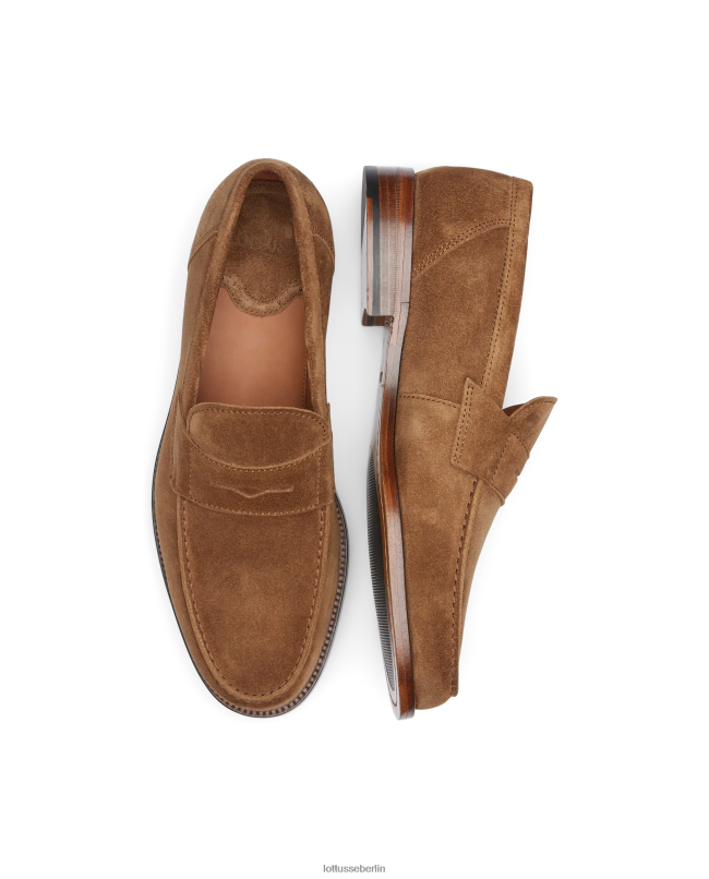 Lottusse Männer Daytona Wildleder-Kalbs-Loafer 22LP064 braun Schuhwerk