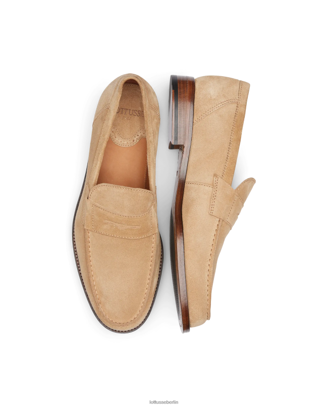 Lottusse Männer Daytona Wildleder-Kalbs-Loafer 22LP065 braun Schuhwerk