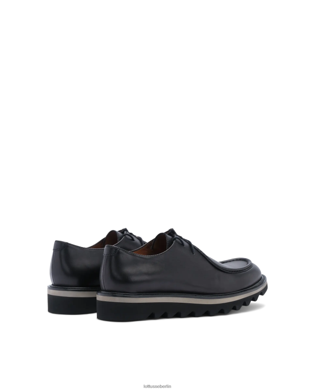 Lottusse Männer Dublin-Derby-Loafer aus Kalbsleder mit Keilabsatz 22LP0180 Schwarz Schuhwerk