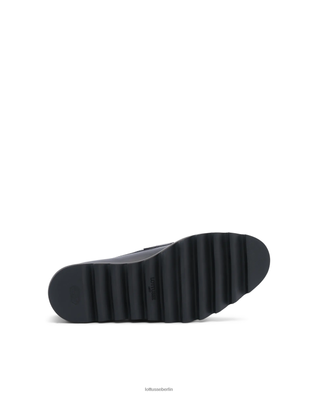 Lottusse Männer Dublin-Loafer aus Kalbsanilinleder 22LP0181 Schwarz Schuhwerk