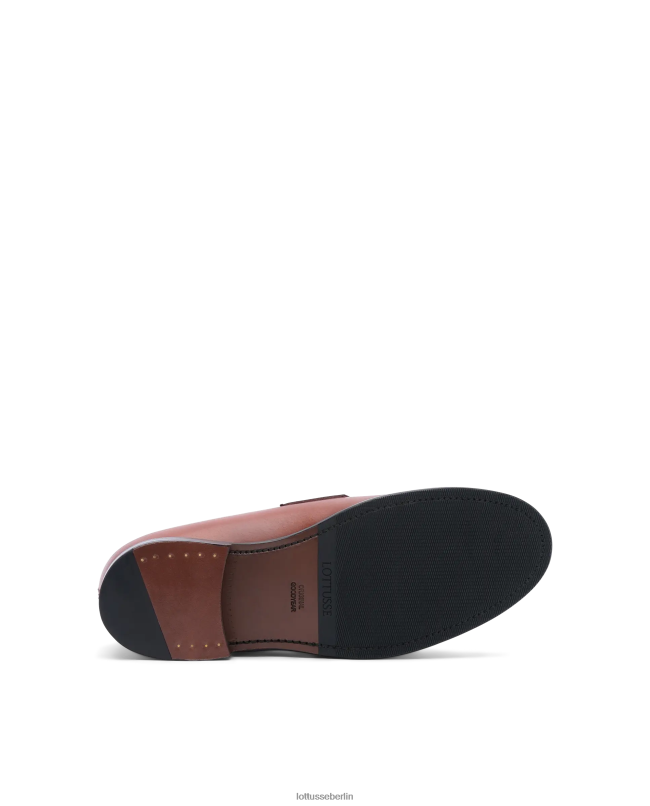 Lottusse Männer Loafer aus Anilin-Kalbsleder in Kingstown-Kruste 22LP044 braun Schuhwerk