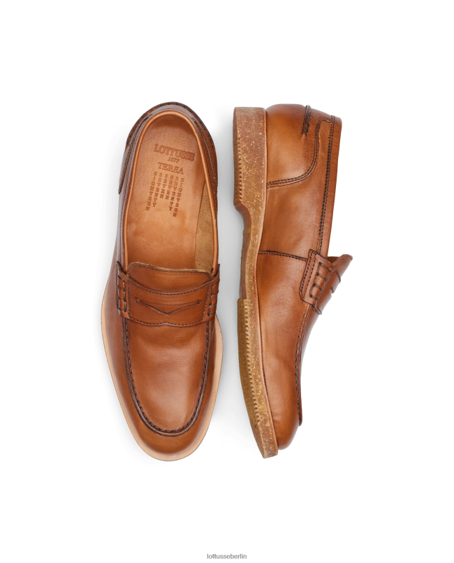 Lottusse Männer Loafer aus weichem Kalbsleder von Terra Vaqueta 22LP084 braun Schuhwerk