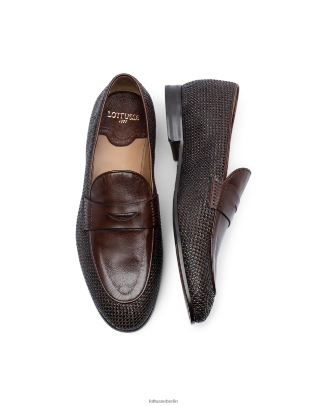 Lottusse Männer Verona-Mesh-Canguro-Loafer 22LP096 Mokka Schuhwerk