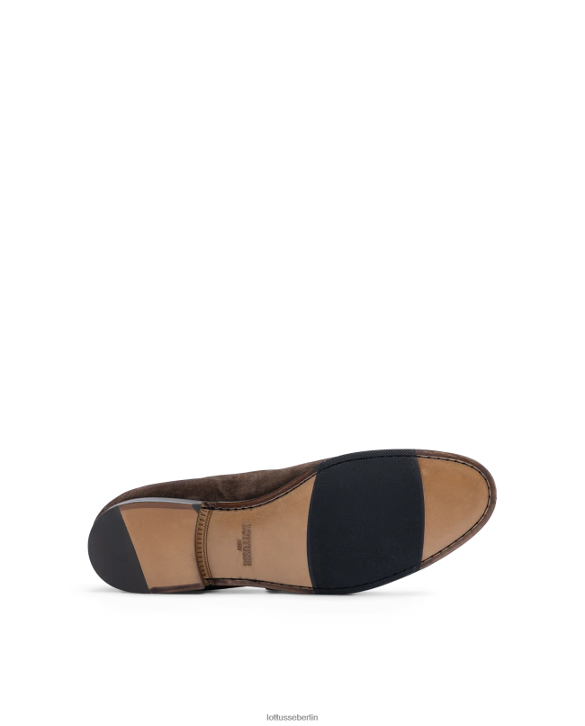 Lottusse Männer Verona Wildleder-Kalbs-Loafer 22LP077 Mokka Schuhwerk