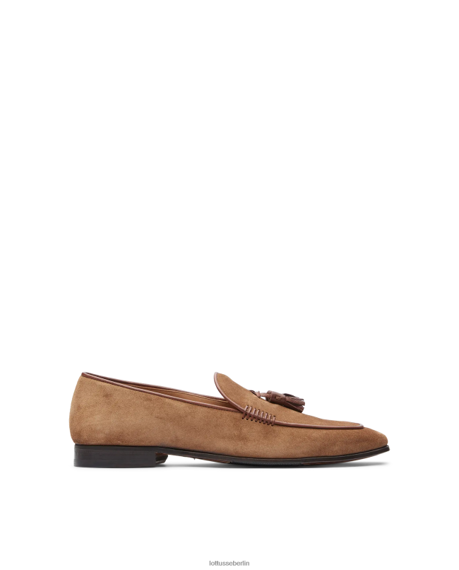 Lottusse Männer Verona Wildleder-Kalbs-Loafer 22LP086 braun Schuhwerk