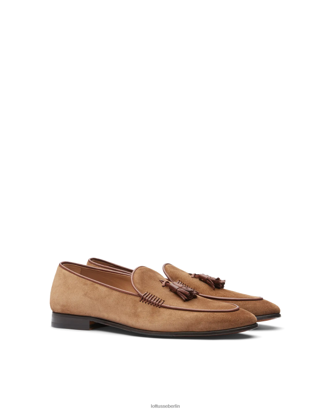 Lottusse Männer Verona Wildleder-Kalbs-Loafer 22LP086 braun Schuhwerk
