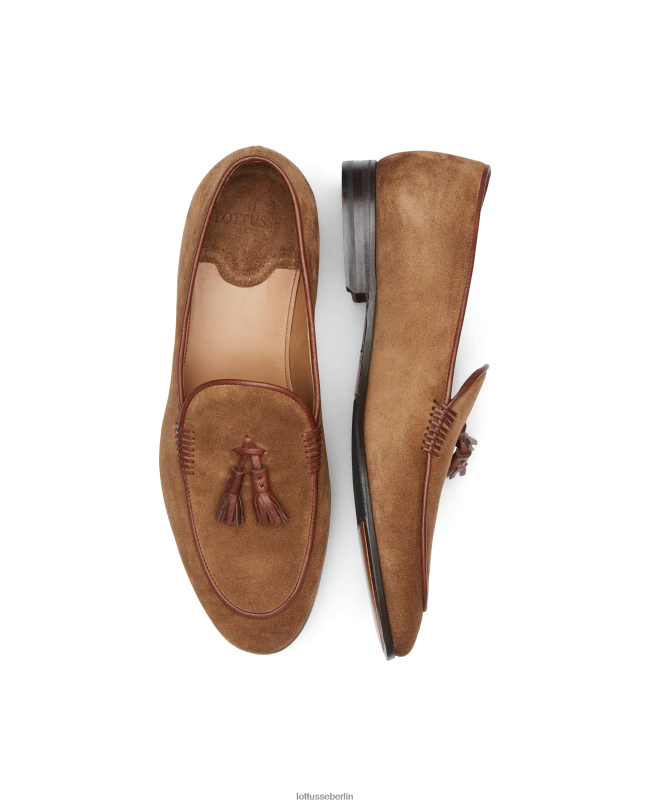Lottusse Männer Verona Wildleder-Kalbs-Loafer 22LP086 braun Schuhwerk