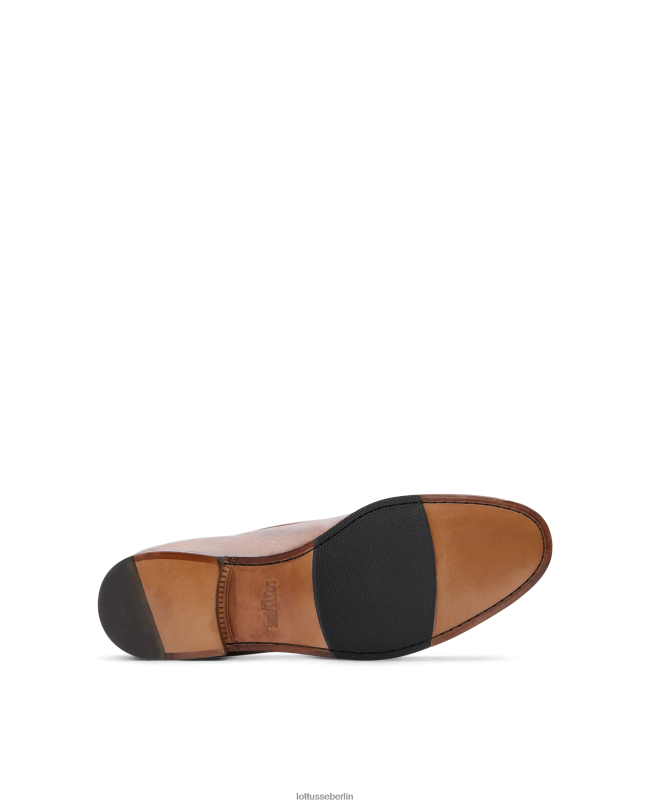 Lottusse Männer Verona bürstet Kalbsleder-Slipper ab 22LP076 braun Schuhwerk