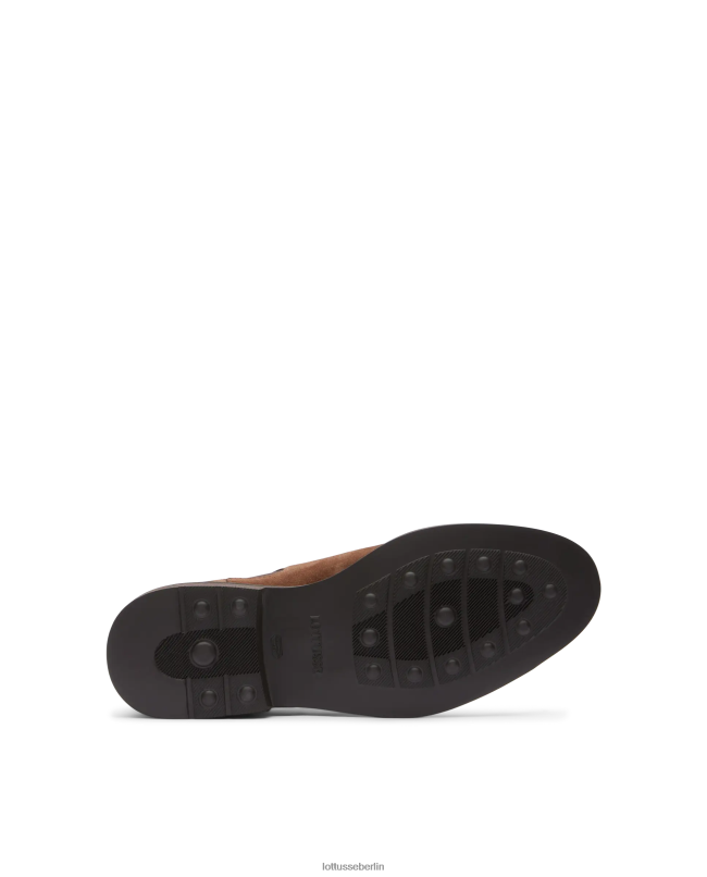 Lottusse Männer Baltimore-Stiefel aus Kalbsveloursleder mit Gummizug 22LP0155 braun Schuhwerk