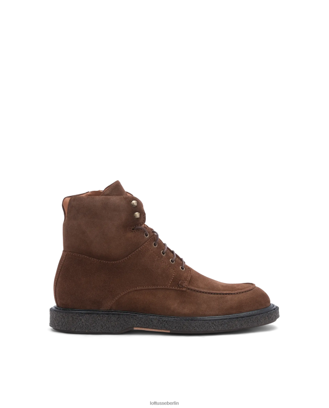 Lottusse Männer Brisbane-Stiefel aus Kalbswildleder mit Reißverschluss 22LP0183 braun Schuhwerk