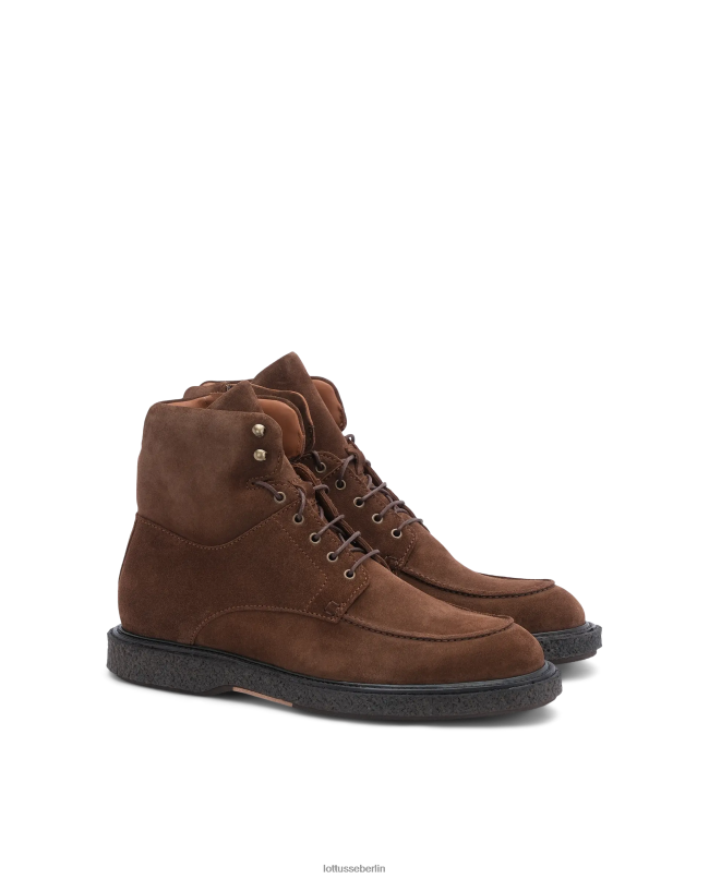 Lottusse Männer Brisbane-Stiefel aus Kalbswildleder mit Reißverschluss 22LP0183 braun Schuhwerk
