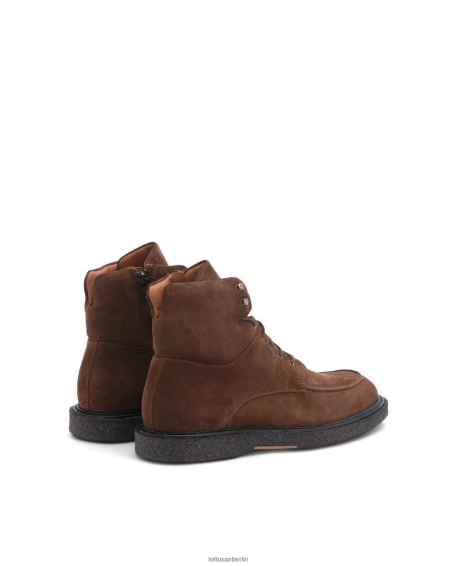 Lottusse Männer Brisbane-Stiefel aus Kalbswildleder mit Reißverschluss 22LP0183 braun Schuhwerk