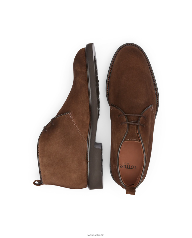 Lottusse Männer Baltimore Wildleder-Kalbsstiefeletten 22LP0154 braun Schuhwerk