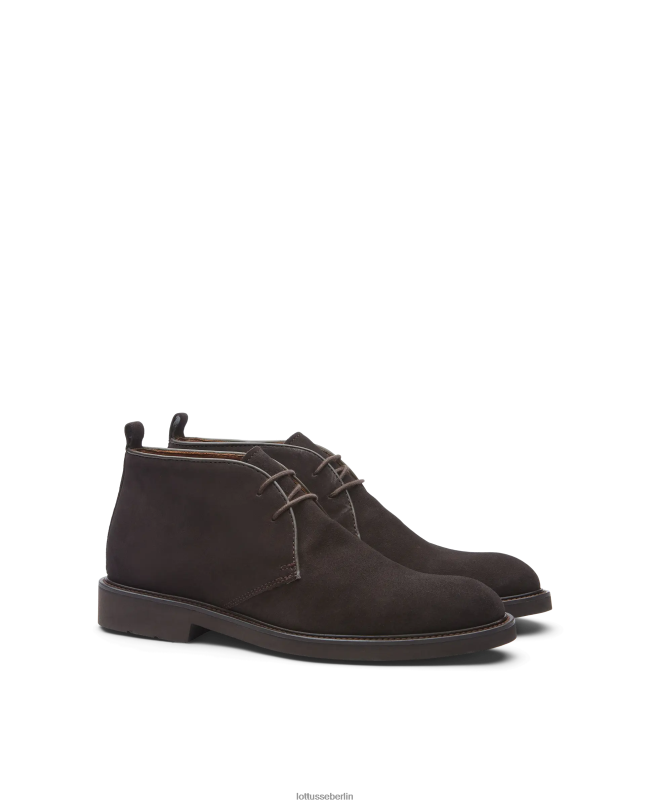 Lottusse Männer Baltimore Wildleder-Kalbsstiefeletten 22LP020 Mokka Schuhwerk