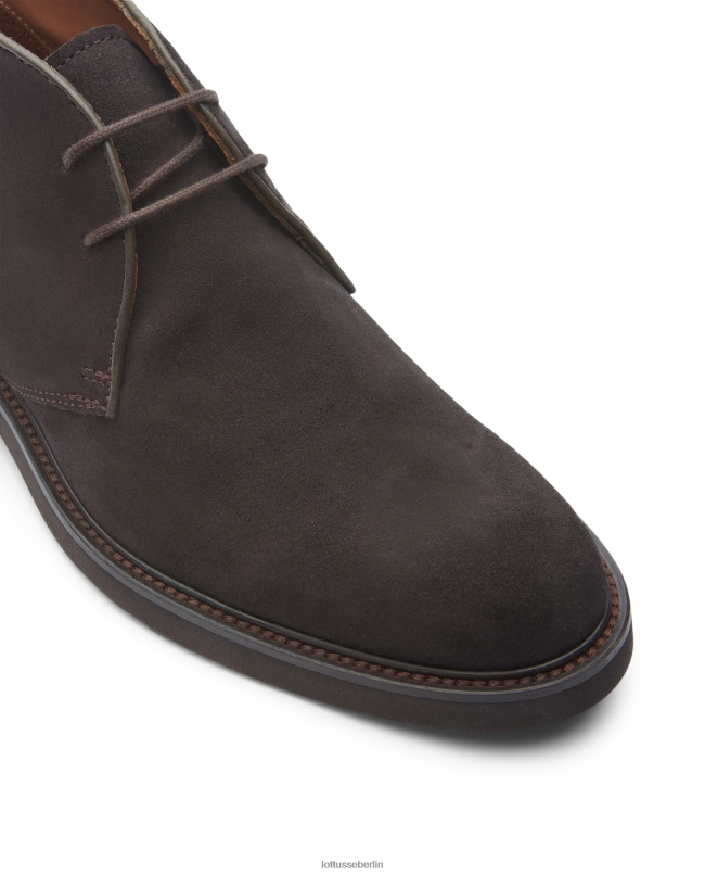 Lottusse Männer Baltimore Wildleder-Kalbsstiefeletten 22LP020 Mokka Schuhwerk