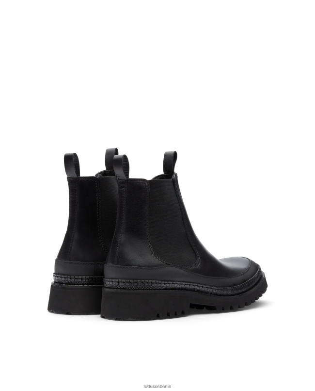 Lottusse Männer Covent-Stiefeletten aus weichem Kalbsleder 22LP0177 Schwarz Schuhwerk