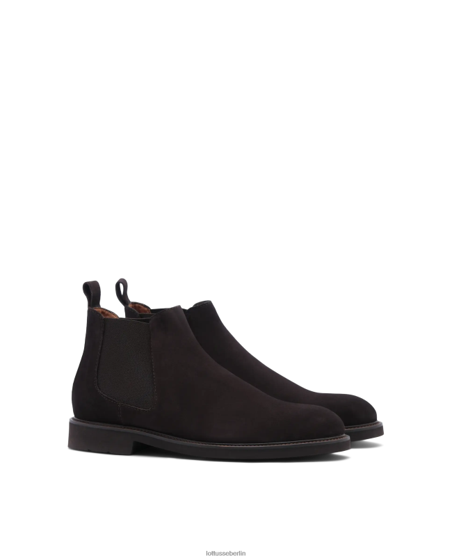 Lottusse Männer Stiefeletten aus Baltimore-Kalbswildleder 22LP0156 Mokka Schuhwerk