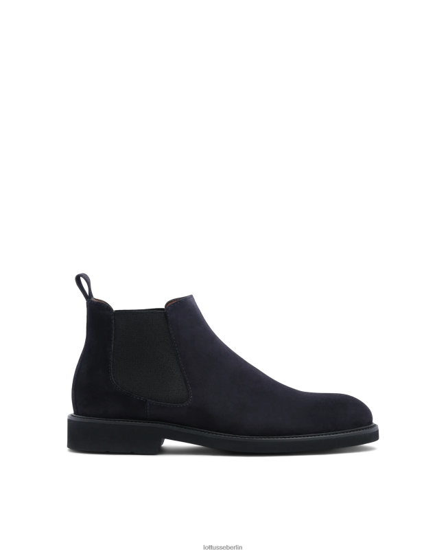 Lottusse Männer Stiefeletten aus Baltimore-Kalbswildleder 22LP0157 Marine Schuhwerk