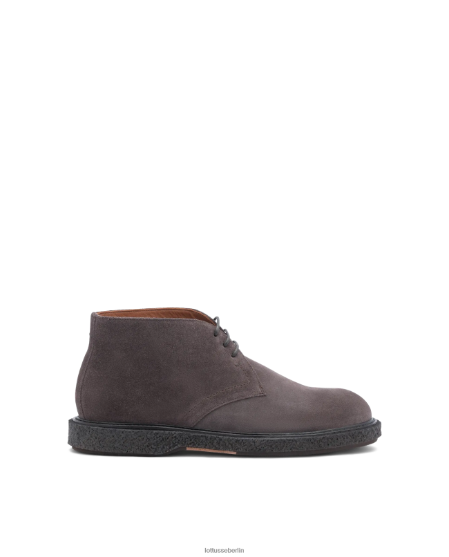 Lottusse Männer Stiefeletten aus Brisbane-Kalbswildleder 22LP0182 grau Schuhwerk