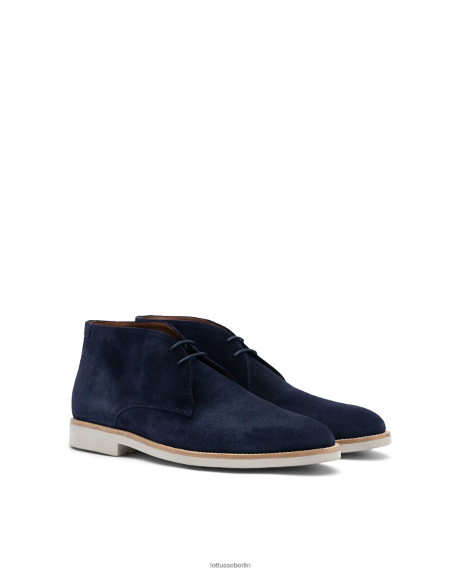 Lottusse Männer Venezia-Stiefeletten aus Kalbsleder 22LP090 Marineblau Schuhwerk