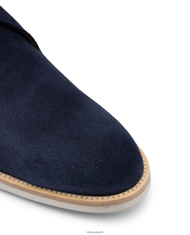 Lottusse Männer Venezia-Stiefeletten aus Kalbsleder 22LP090 Marineblau Schuhwerk