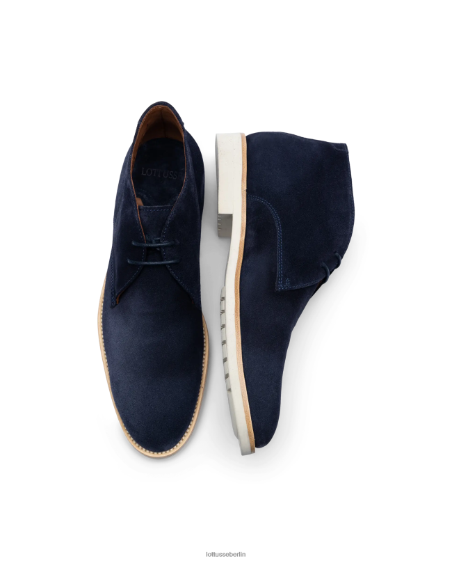 Lottusse Männer Venezia-Stiefeletten aus Kalbsleder 22LP090 Marineblau Schuhwerk