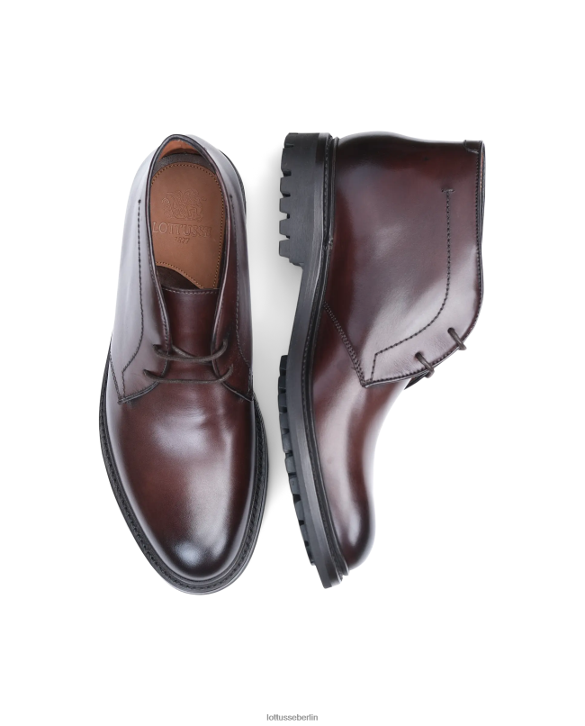 Lottusse Männer Walton Crust Anilin-Kalbsstiefeletten 22LP0130 Mokka Schuhwerk
