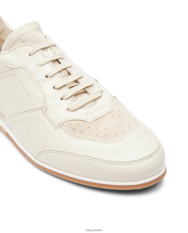 Lottusse Männer Mancor-Sneaker aus weichem Kalbsleder 22LP0114 cremefarben Schuhwerk