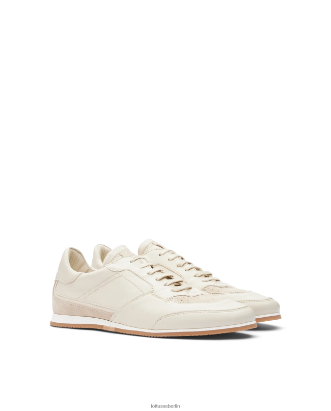 Lottusse Männer Mancor-Sneaker aus weichem Kalbsleder 22LP0114 cremefarben Schuhwerk