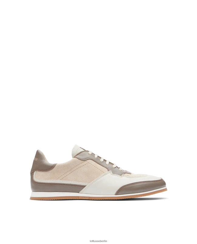 Lottusse Männer Mancor-Sneaker aus weichem Kalbsleder 22LP0115 Taupe Schuhwerk