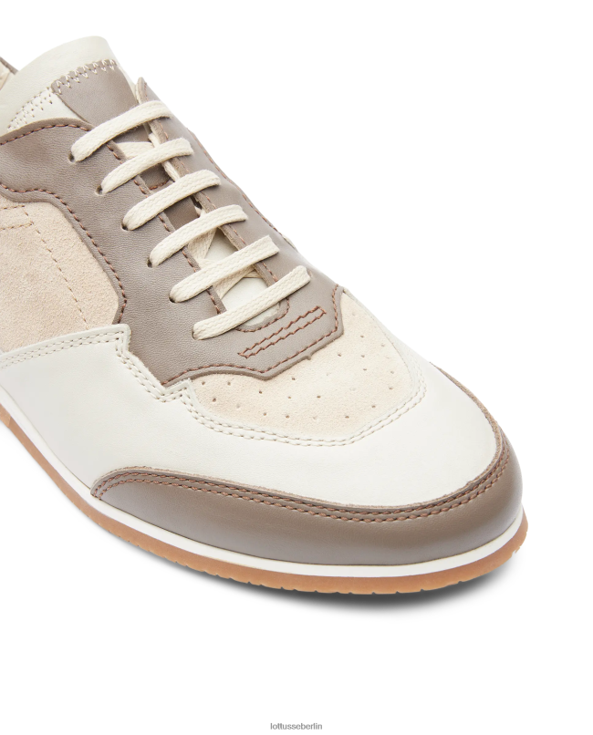 Lottusse Männer Mancor-Sneaker aus weichem Kalbsleder 22LP0115 Taupe Schuhwerk
