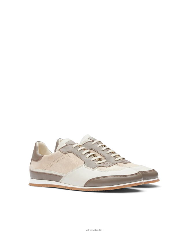 Lottusse Männer Mancor-Sneaker aus weichem Kalbsleder 22LP0115 Taupe Schuhwerk