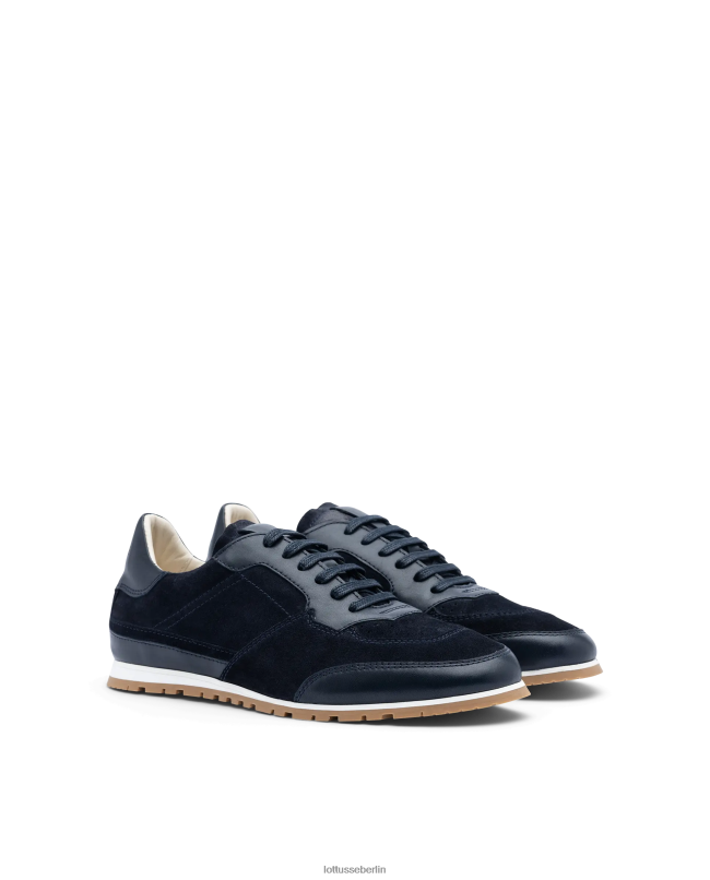 Lottusse Männer Mancor-Sneaker aus weichem Kalbsleder 22LP0116 Marineblau Schuhwerk