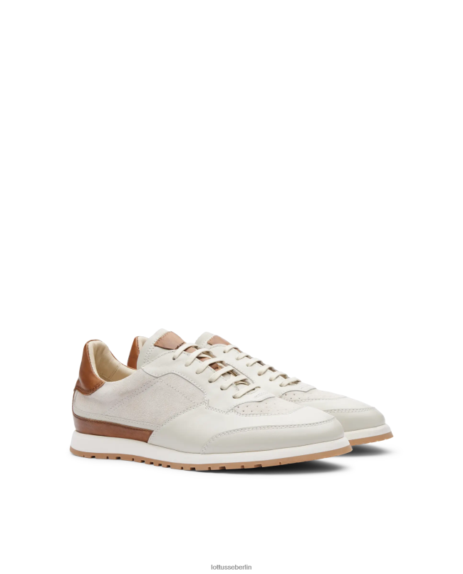 Lottusse Männer Mancor-Sneaker aus weichem Kalbsleder 22LP0194 cremefarben Schuhwerk