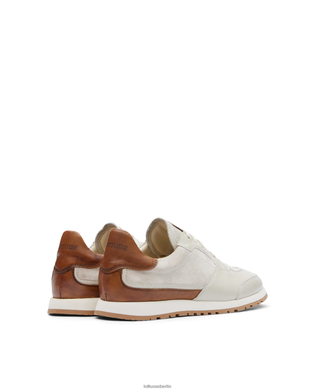 Lottusse Männer Mancor-Sneaker aus weichem Kalbsleder 22LP0194 cremefarben Schuhwerk