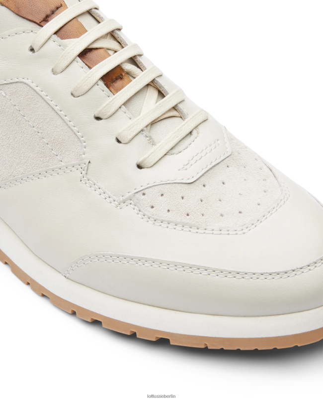 Lottusse Männer Mancor-Sneaker aus weichem Kalbsleder 22LP0194 cremefarben Schuhwerk