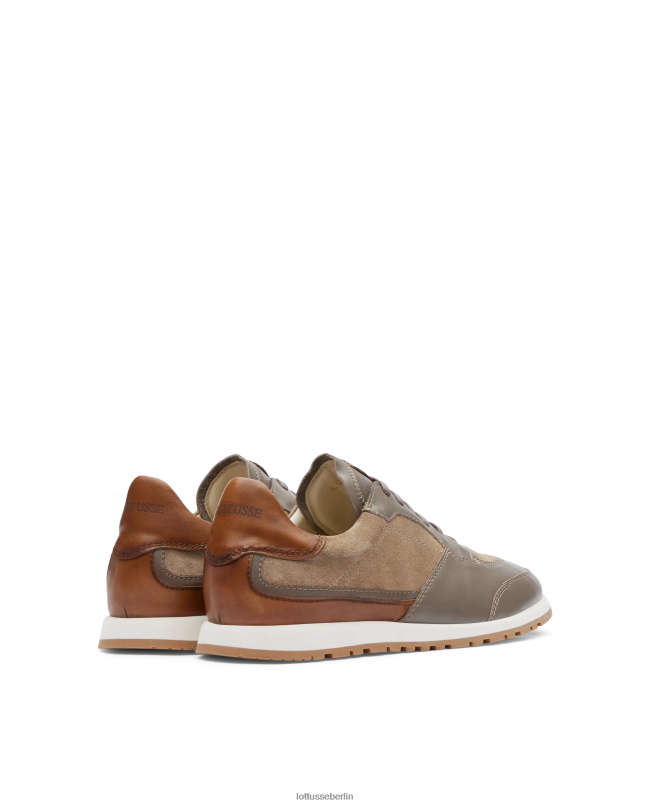 Lottusse Männer Mancor-Sneaker aus weichem Kalbsleder 22LP0195 Taupe Schuhwerk
