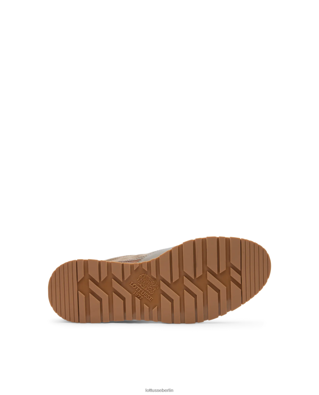 Lottusse Männer Mancor-Sneaker aus weichem Kalbsleder 22LP0195 Taupe Schuhwerk