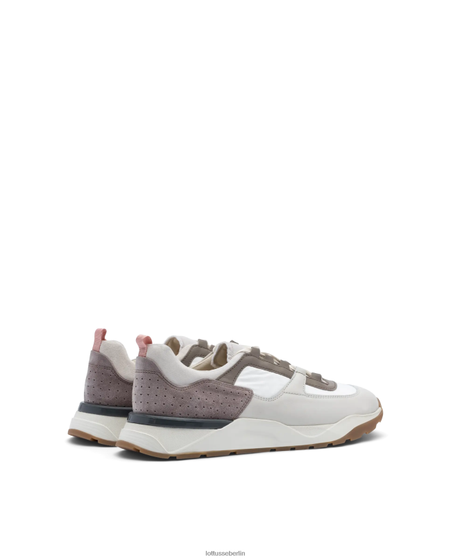Lottusse Männer Mehrfarbige Osaka-Sneaker aus weichem Kalbsleder 22LP0119 Taupe Schuhwerk