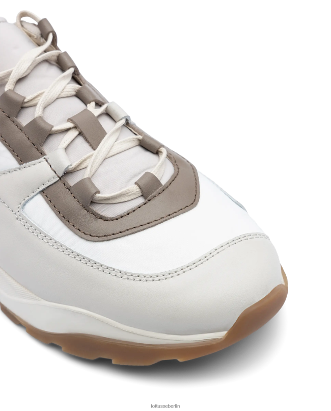 Lottusse Männer Mehrfarbige Osaka-Sneaker aus weichem Kalbsleder 22LP0119 Taupe Schuhwerk