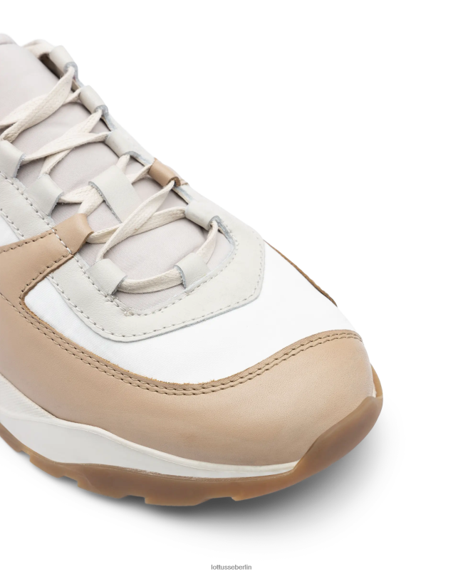 Lottusse Männer Mehrfarbige Osaka-Sneaker aus weichem Kalbsleder 22LP0120 natürlich Schuhwerk