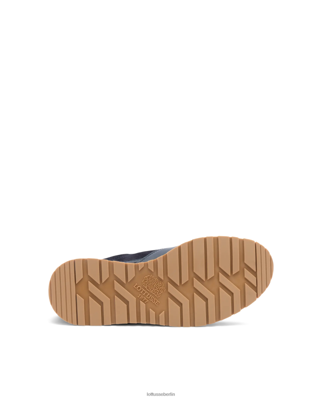 Lottusse Männer Mehrfarbige Sneakers aus Kalbswildleder von Mancor 22LP0193 Marineblau Schuhwerk