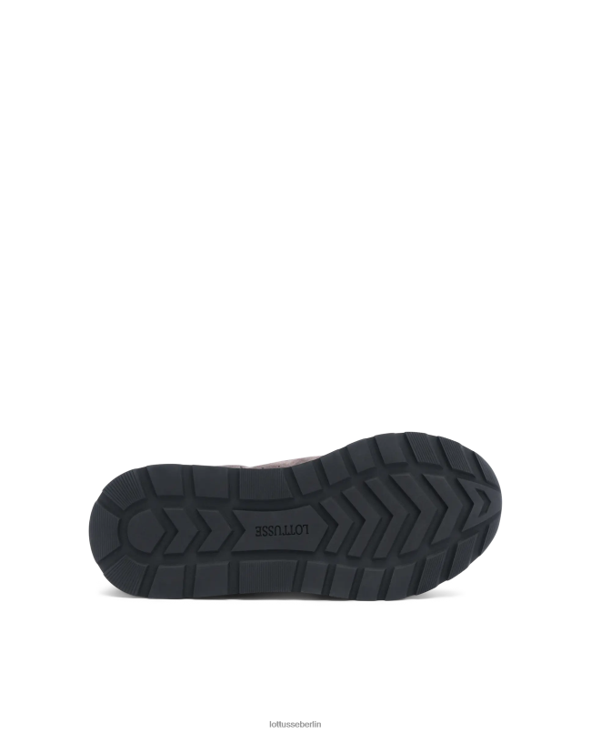 Lottusse Männer Osaka-Sneaker aus Kalbswildleder 22LP0196 bleigrau Schuhwerk