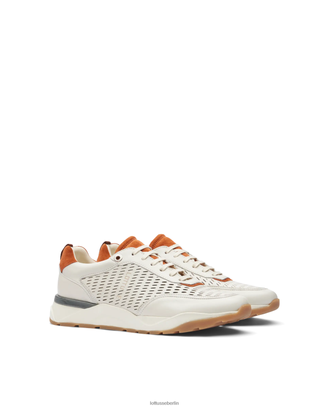 Lottusse Männer Osaka-Sneaker aus weichem Kalbsleder 22LP0124 cremefarben Schuhwerk